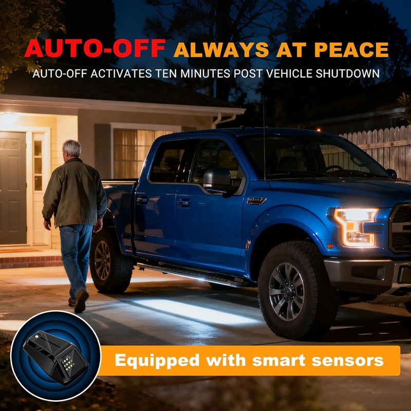 ALDST Solar Wireless No Drill Truck Cab Roof Lights with Motion Vibration Sensor 5PCS Ultra-Bright LED IP67 Solar Security Lights for Trucks RVs (White) - Image 4